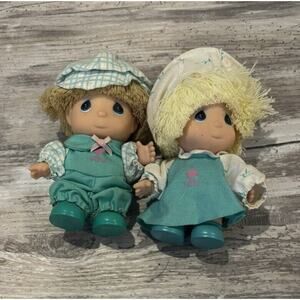 Set Of Two Vintage Precious Moments I Heart You Dolls
